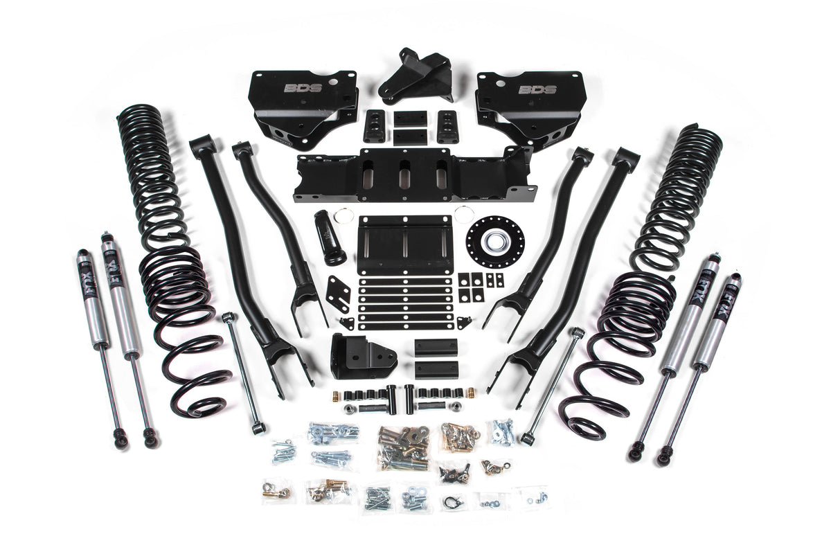 2025 Ram 2500 4WD (Diesel) 4 Inch Radius Arm Suspension Lift Kit - With Indexing Ring (Increased Travel), 2.5 Inch Rear...