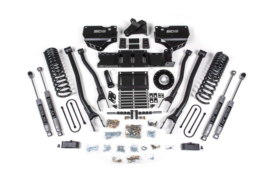 25-26 Ram 3500 (Diesel) 4 Inch 4-Link Suspension Lift Kit W/ Indexing Ring, 3 Inch Rear Lift w/ Overload, Block - Fox 2.5...