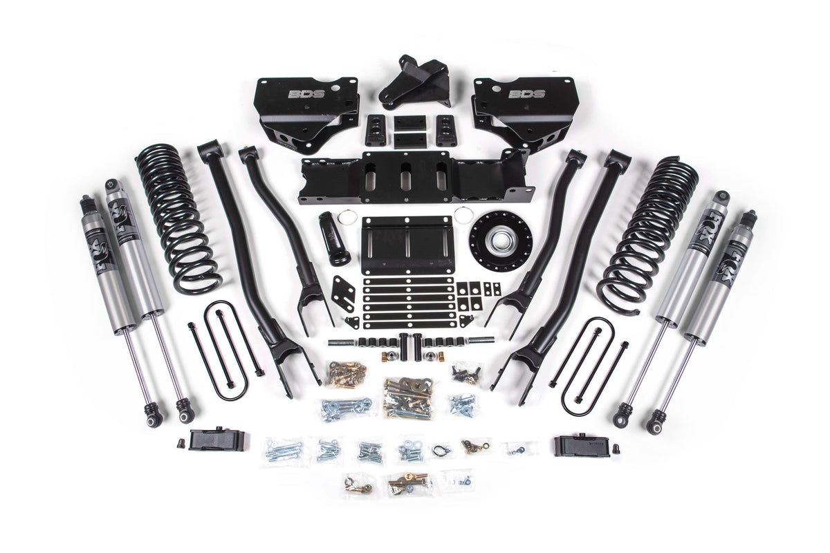 25-26 Ram 3500 (Gas) 4 Inch 4-Link Suspension Lift Kit W/ Indexing Ring, 2 Inch Rear Lift w/o Overload, Block - Fox 2.5...