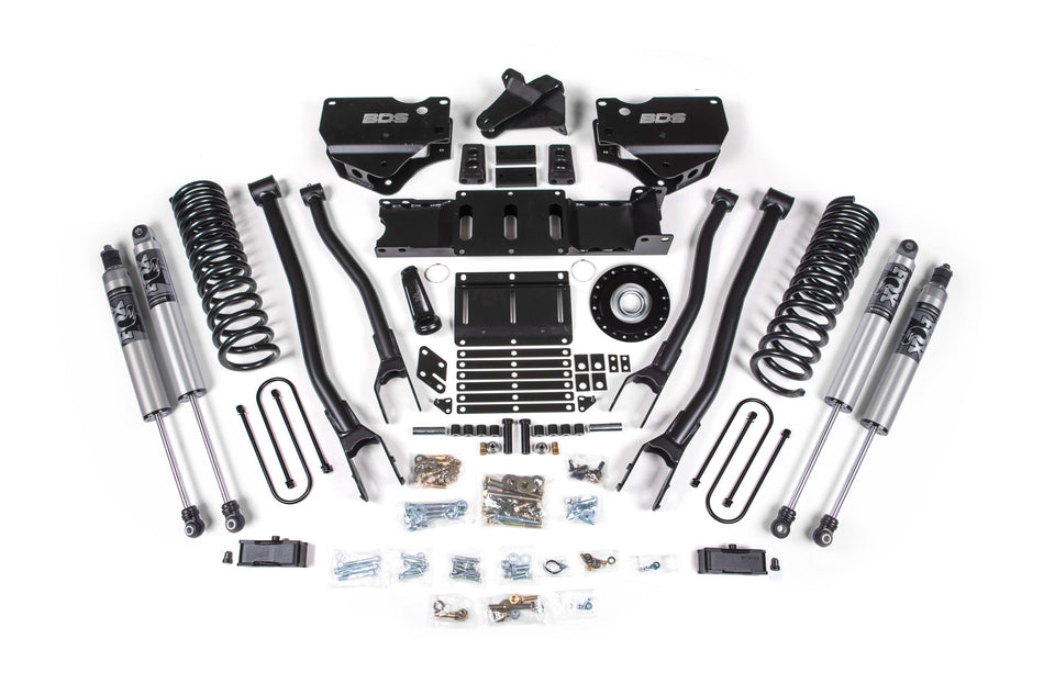 25-26 Ram 3500 (Gas) 4 Inch 4-Link Suspension Lift Kit W/ Indexing Ring, 2 Inch Rear Lift w/o Overload, Block - Fox 2.5...