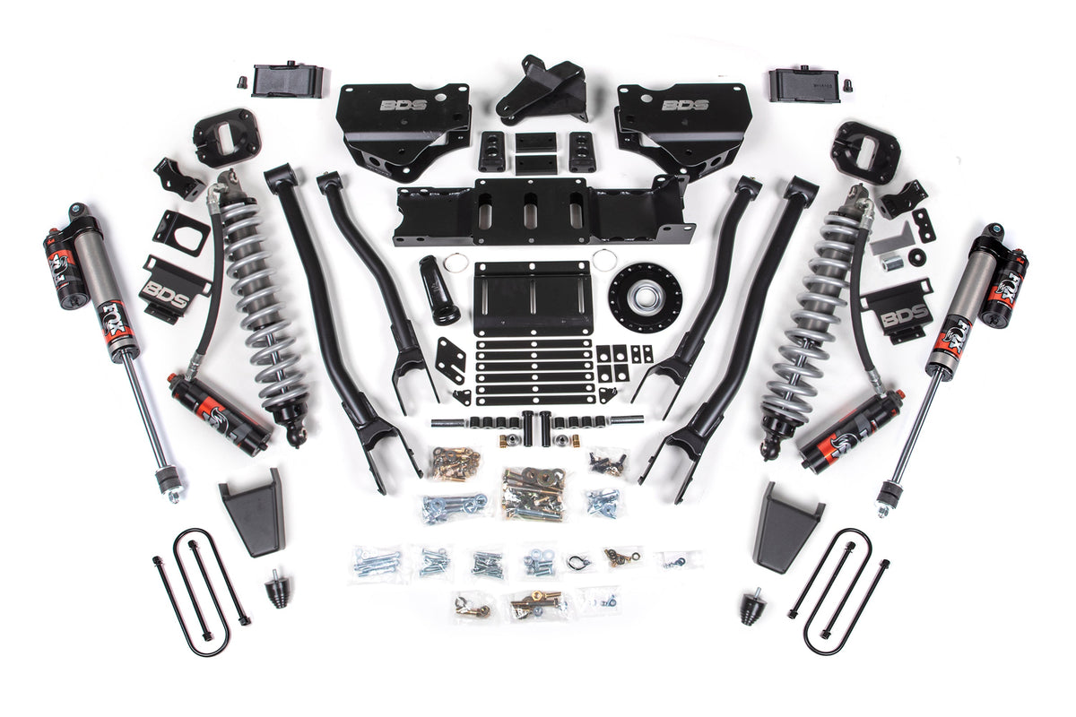 25-26 Ram 3500 (Diesel) 4 Inch 4-Link Suspension Lift Kit W/ Indexing Ring, 2 Inch Rear Lift w/o Overload, Block - Fox...