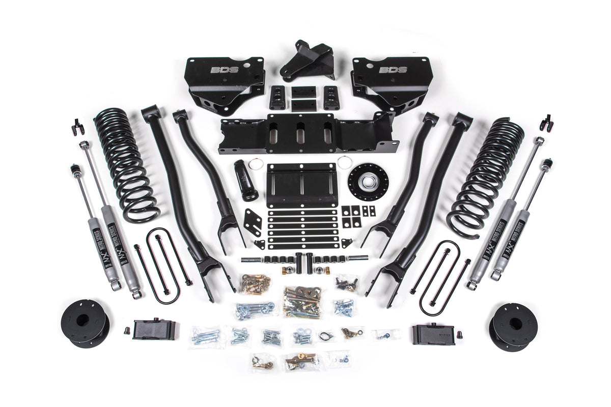 25-26 Ram 3500 (Diesel) 4 Inch 4-Link Suspension Lift Kit W/ Indexing Ring, 2 Inch Rear Lift w/o Overload, Block - Fox...