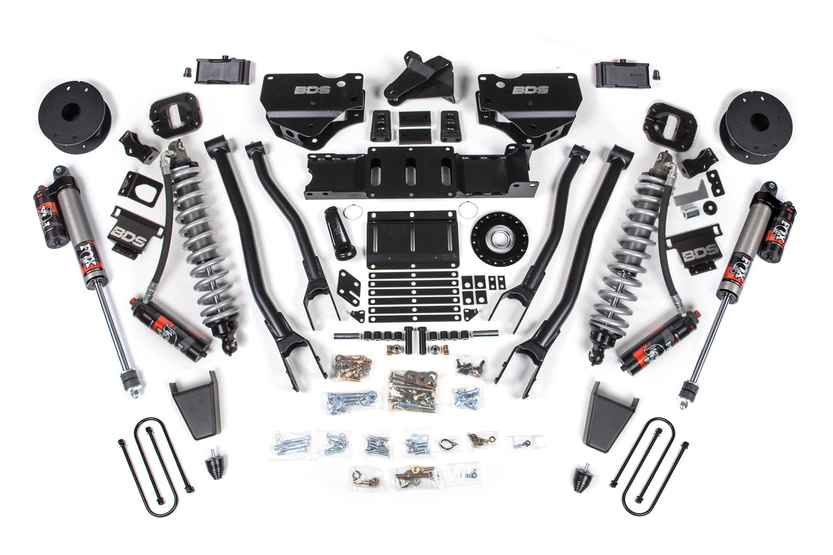 25-26 Ram 3500 (Diesel) 4 Inch 4-Link Suspension Lift Kit W/ Indexing Ring, 2 Inch Rear Lift w/ Overload, Block - Fox 2.5...