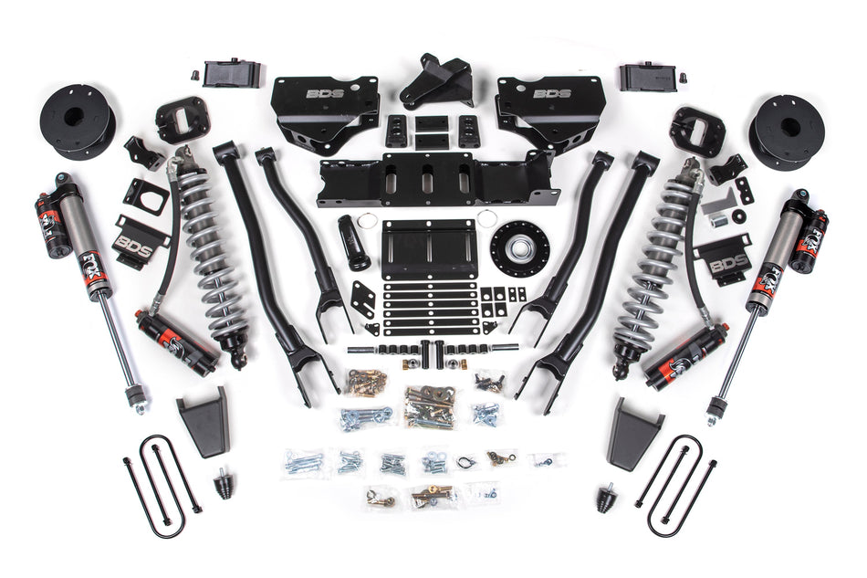 25-26 Ram 3500 (Diesel) 4 Inch 4-Link Suspension Lift Kit W/ Indexing Ring, 2 Inch Rear Lift w/ Overload, Block - Fox 2.5...