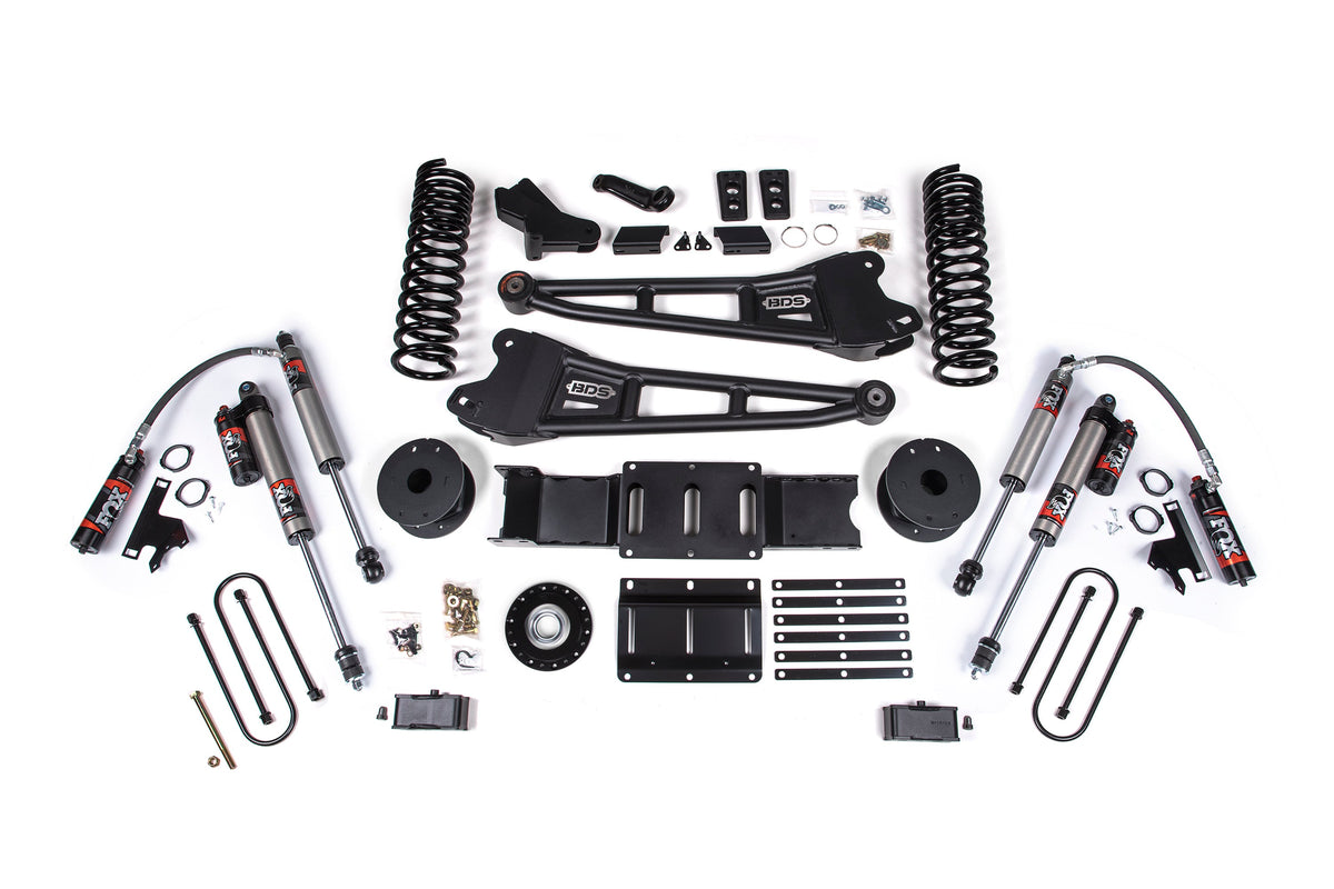 25-26 Ram 3500 (Diesel) 4 Inch Radius Arm Suspension Lift Kit W/ Indexing Ring, 2 Inch Rear Lift, Block W/O Overload -...