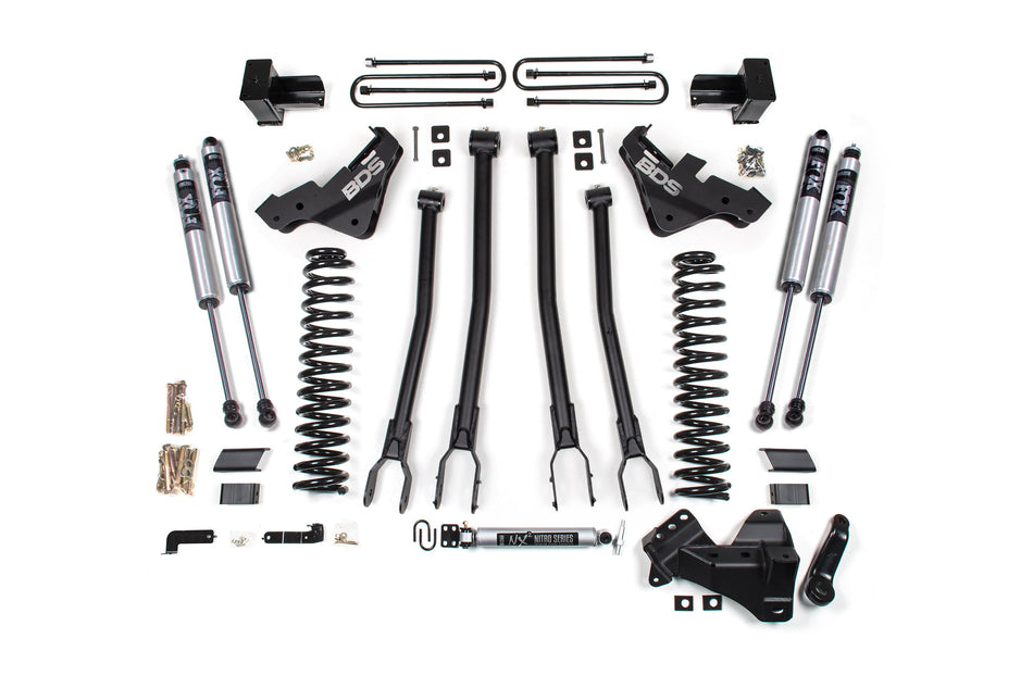 23-26 Ford F-250/F-350 4WD 5 Inch 4-Link Suspension Lift Kit, 3 Inch Rear, Block (W/O Overload), Gas - Fox 2.5...