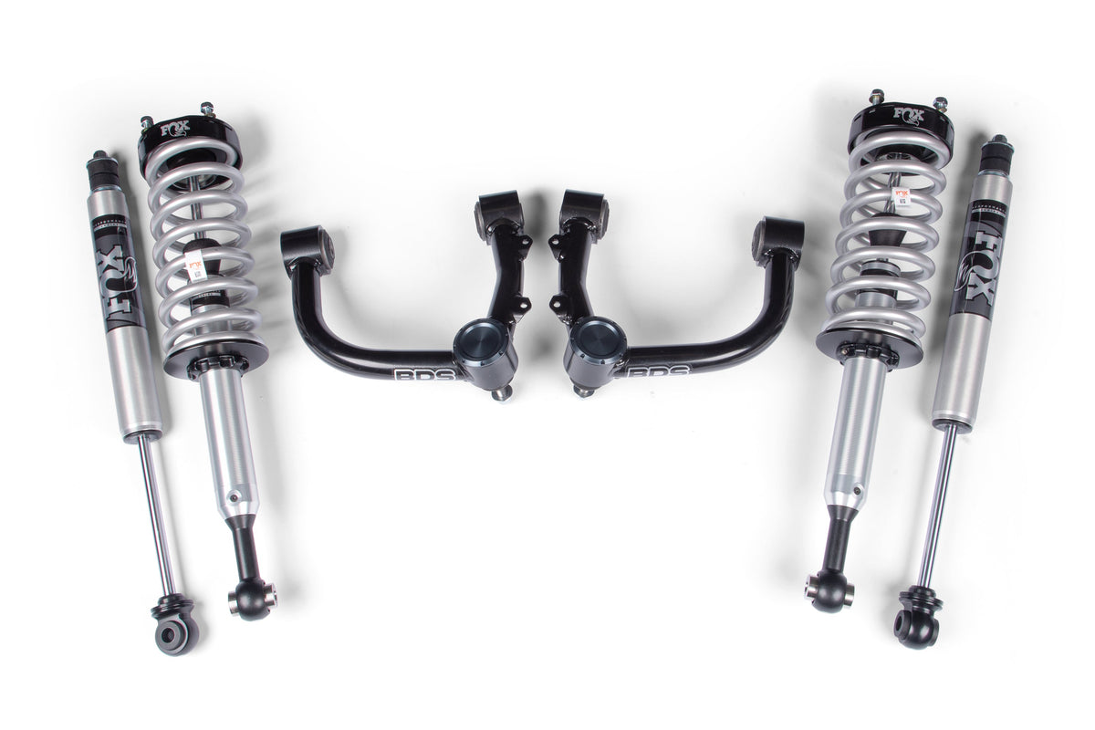 24 Toyota Tacoma 2 Inch Suspension Lift Kit, 0 Inch Rear, BDS UCA - Fox 2.5 Performance Series C/O Front, Fox 2.5...