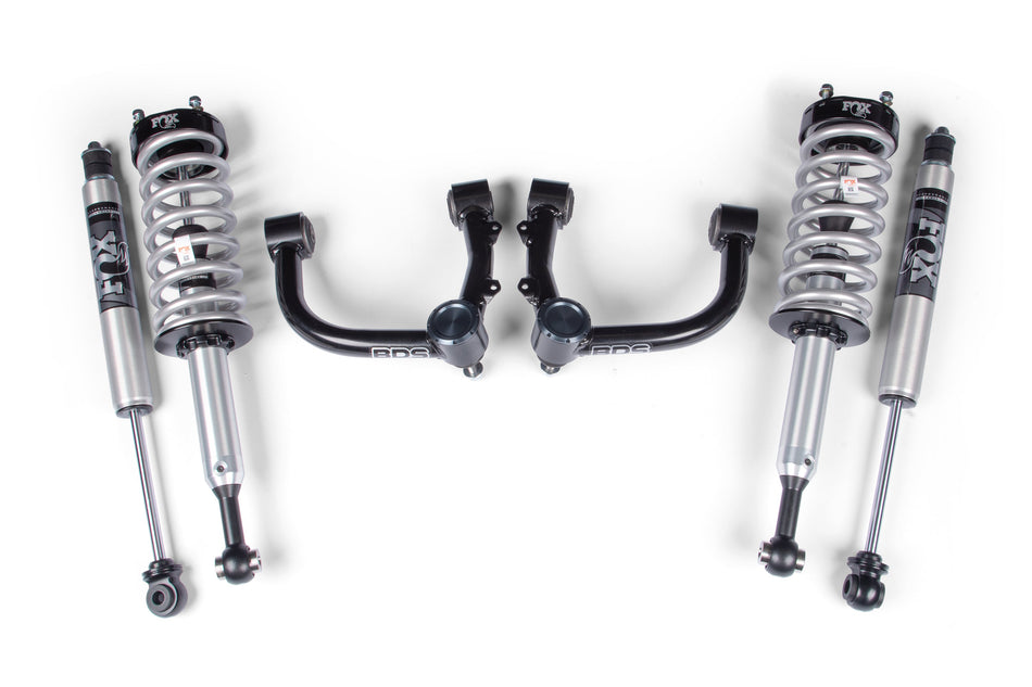 24 Toyota Tacoma 2 Inch Suspension Lift Kit, 0 Inch Rear, BDS UCA - Fox 2.5 Performance Series C/O Front, Fox 2.5...