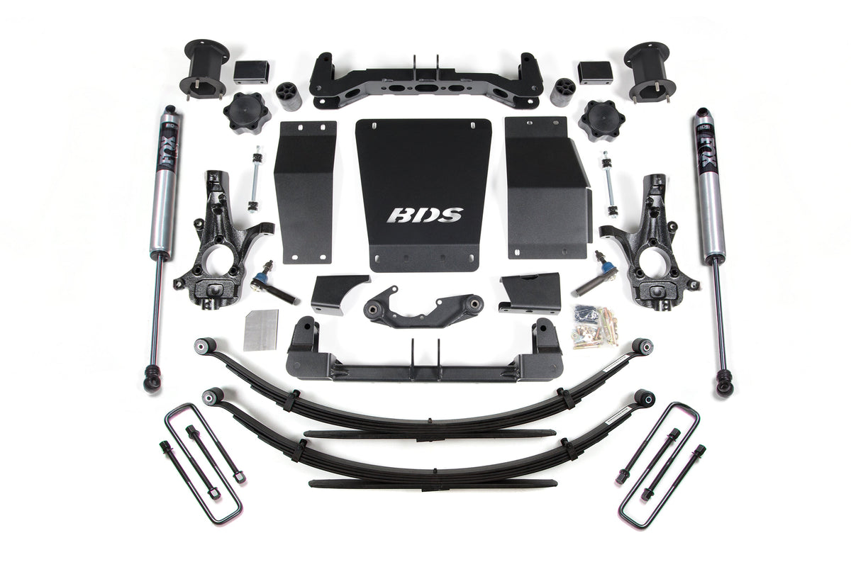 14-18 Chevrolet Silverado 1500 - GMC Sierra 1500 4WD 4.5 Inch Suspension Lift Kit (Cast Steel), 4 Inch Rear Lift, Leaf...