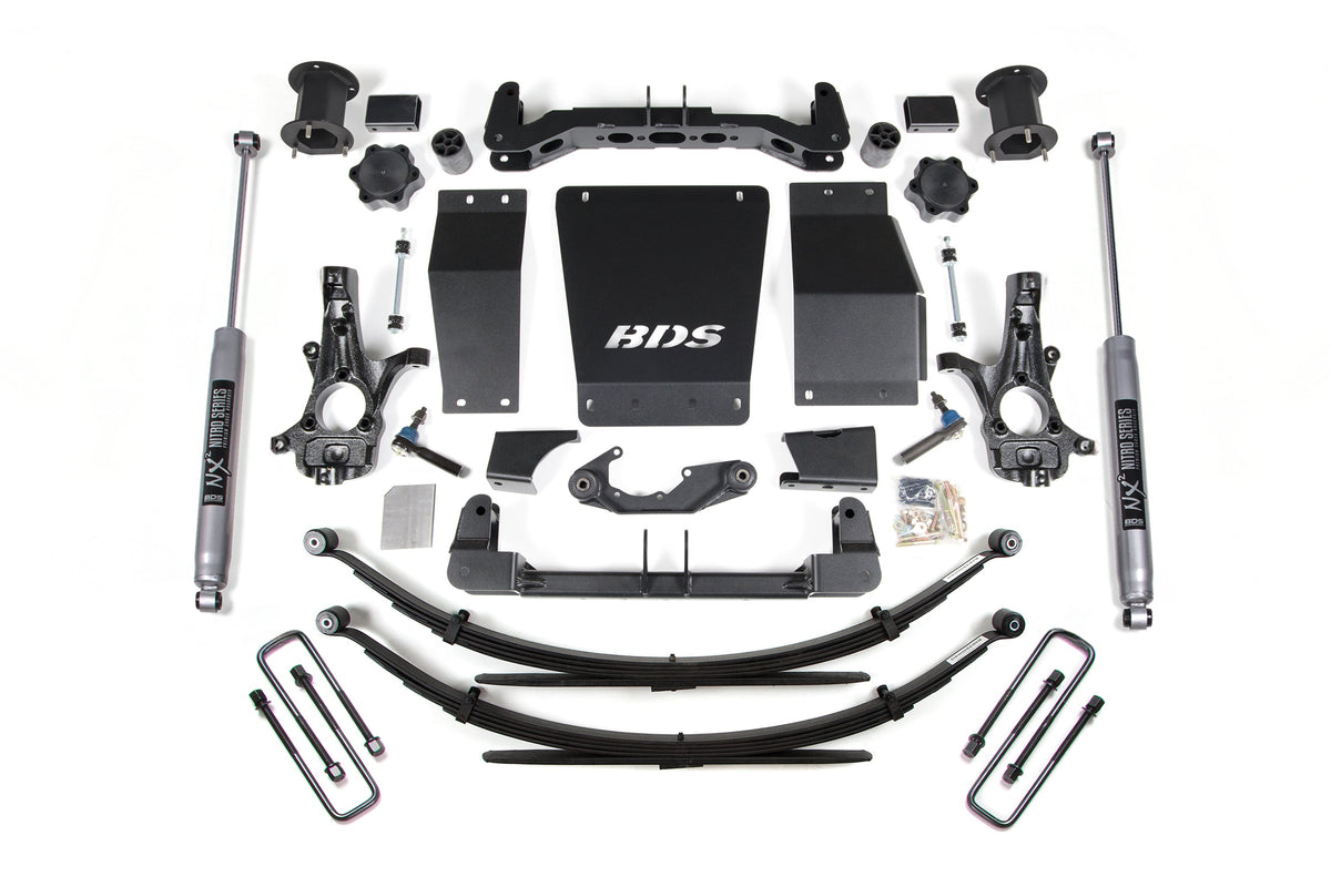 14-18 Chevrolet Silverado 1500 - GMC Sierra 1500 4WD 4.5 Inch Suspension Lift Kit (Cast Steel), 4 Inch Rear Lift, Leaf...