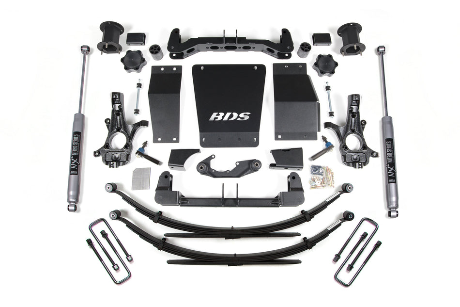 14-18 Chevrolet Silverado 1500 - GMC Sierra 1500 4WD 4.5 Inch Suspension Lift Kit (Cast Steel), 4 Inch Rear Lift, Leaf...