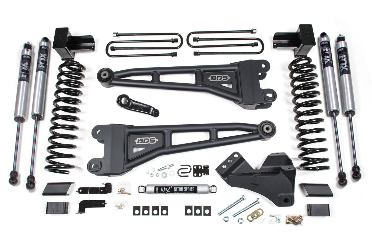 4 Inch Lift Kit w/ Radius Arm | Ford F250/F350 Super Duty (17-19) 4WD | Gas - BDS Suspension BDS1525H