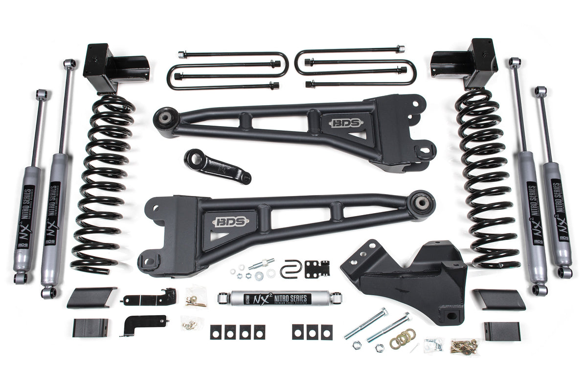 4 Inch Lift Kit w/ Radius Arm | Ford F250/F350 Super Duty (17-19) 4WD | Gas - BDS Suspension BDS1525FS