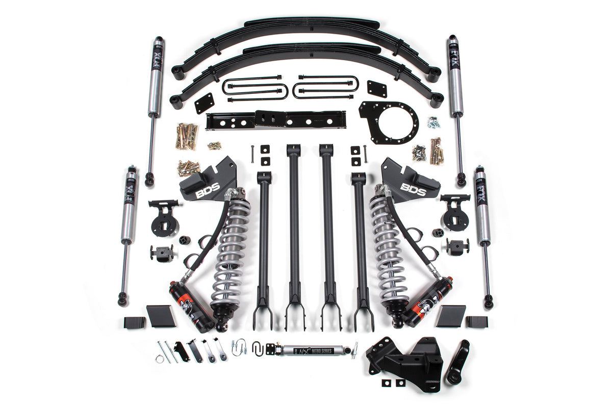 6 Inch Lift Kit w/ 4-Link | FOX 2.5 Performance Elite Coil-Over Conversion | Ford F250/F350 Super Duty (17-19) 4WD |...