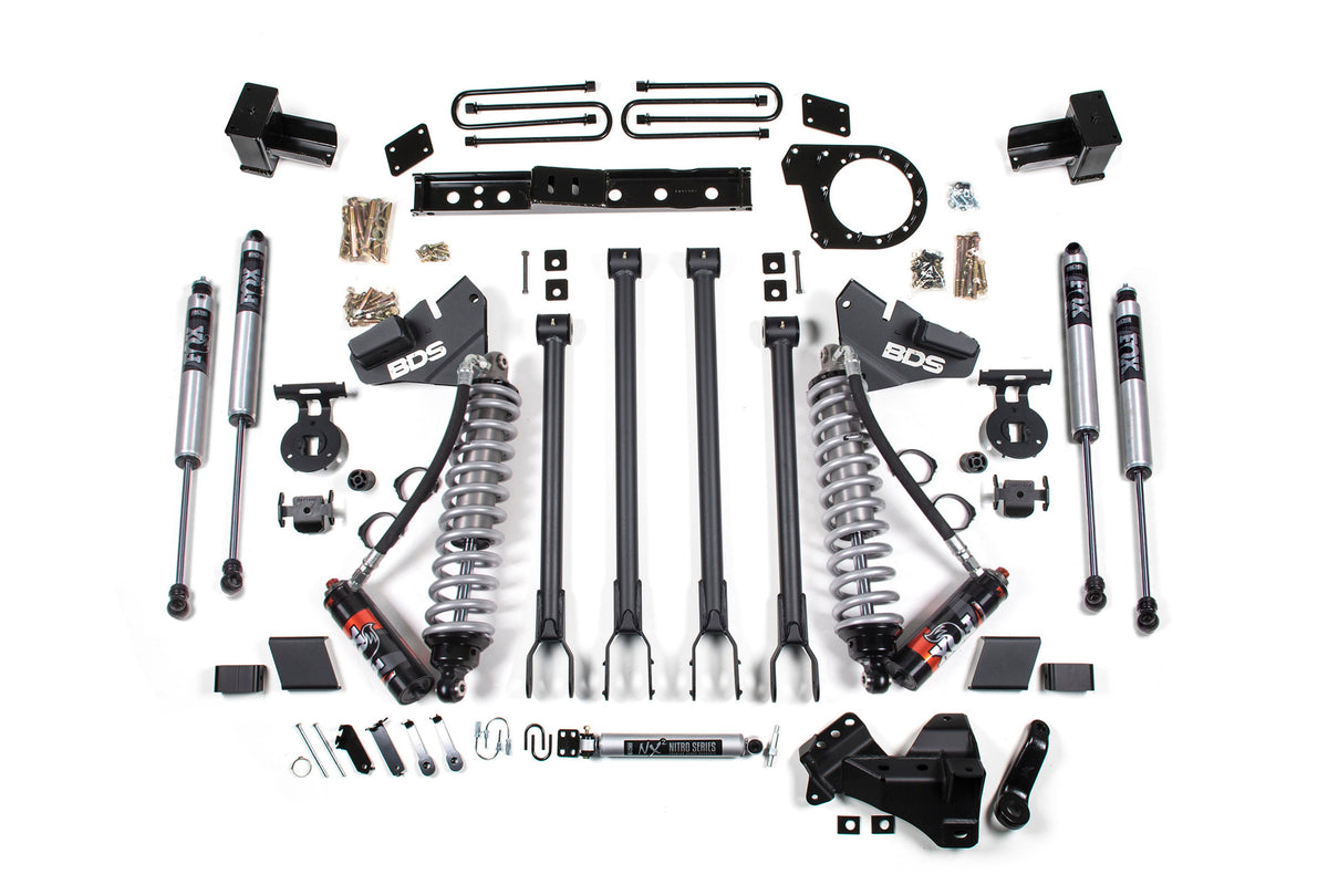 6 Inch Lift Kit w/ 4-Link | FOX 2.5 Performance Elite Coil-Over Conversion | Ford F250/F350 Super Duty (17-19) 4WD |...