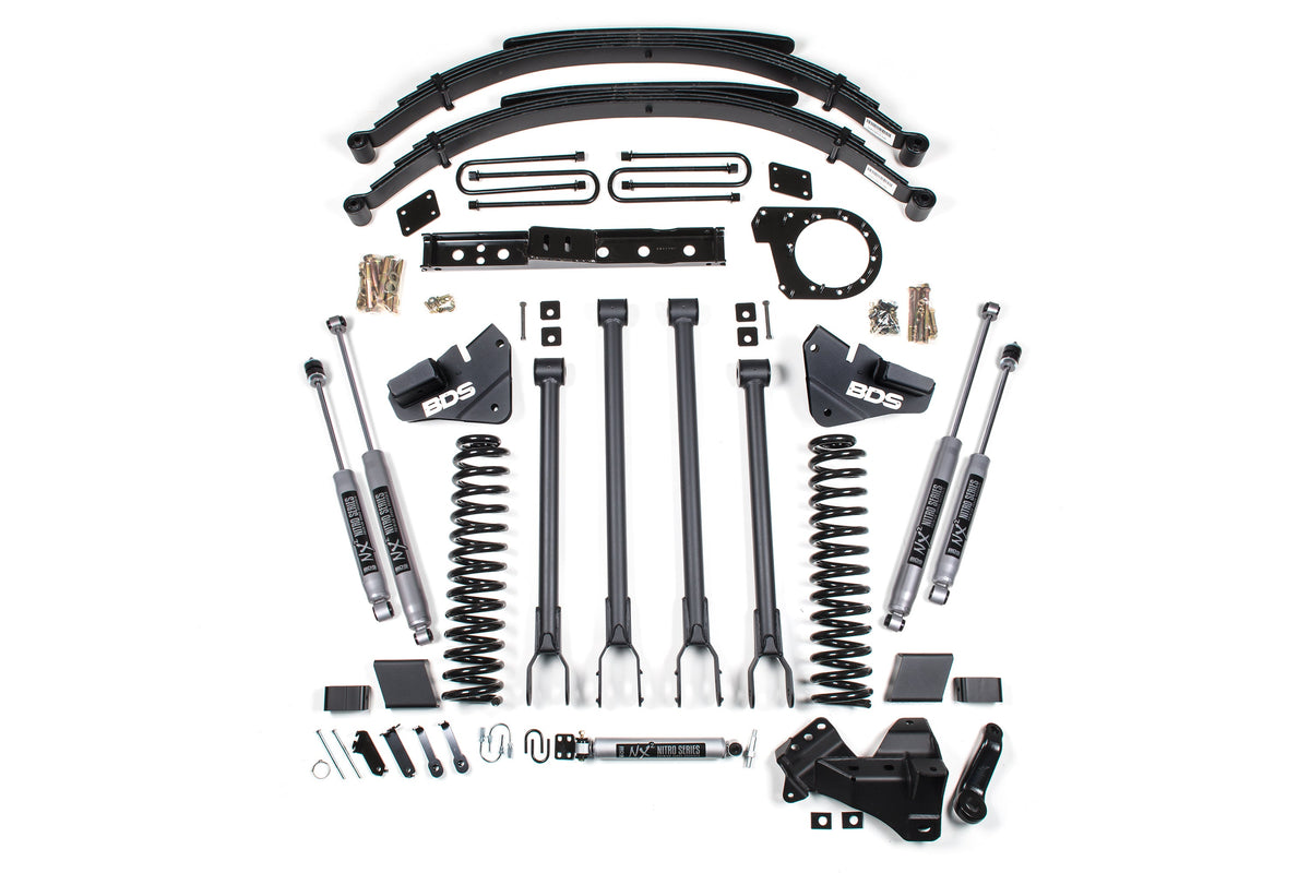 6 Inch Lift Kit | 4-Link Conversion | Ford F250/F350 Super Duty (17-19) 4WD | Diesel - BDS Suspension BDS1528H
