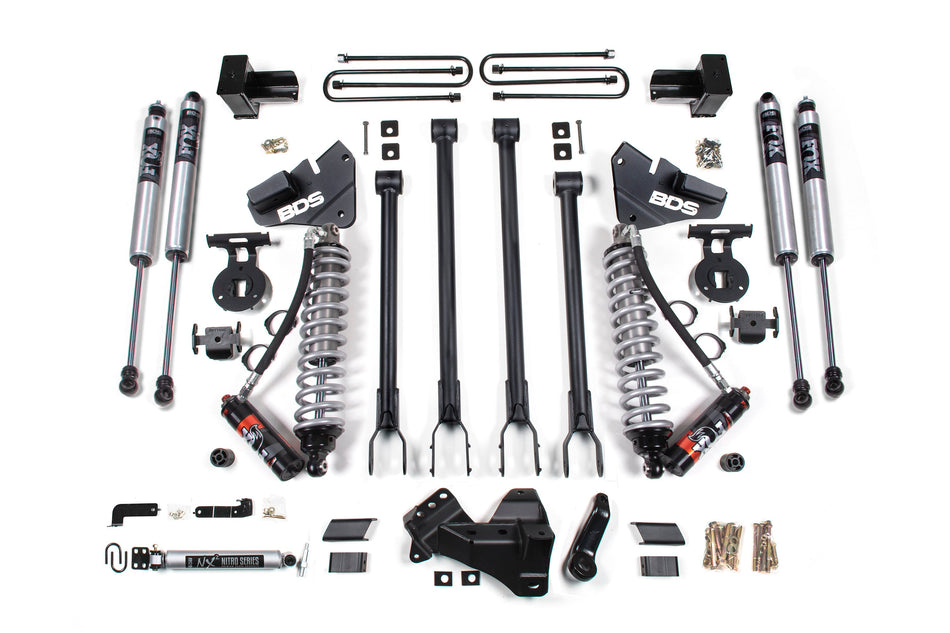 4 Inch Lift Kit w/ 4-Link | FOX 2.5 Performance Elite Coil-Over Conversion | Ford F250/F350 Super Duty (17-19) 4WD |...