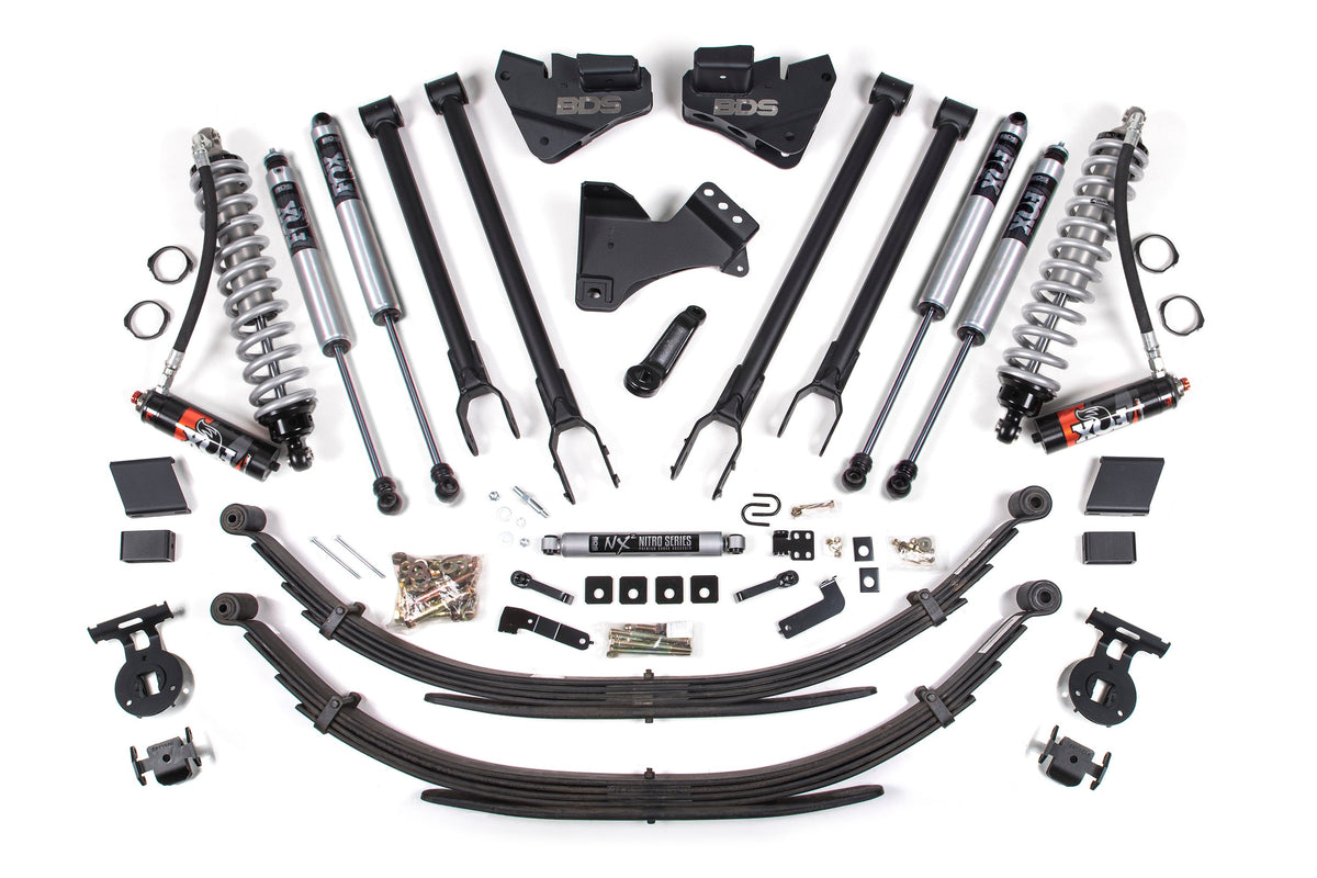 4 Inch Lift Kit w/ 4-Link | FOX 2.5 Performance Elite Coil-Over Conversion | Ford F250/F350 Super Duty (17-19) 4WD |...