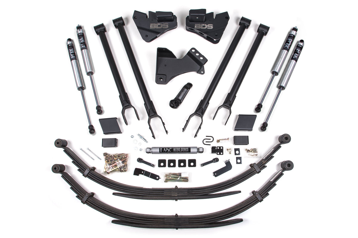 4 Inch Lift Kit | 4-Link Conversion | Ford F250 / F350 Super Duty (17-19) 4WD | Gas - BDS Suspension BDS1559FS