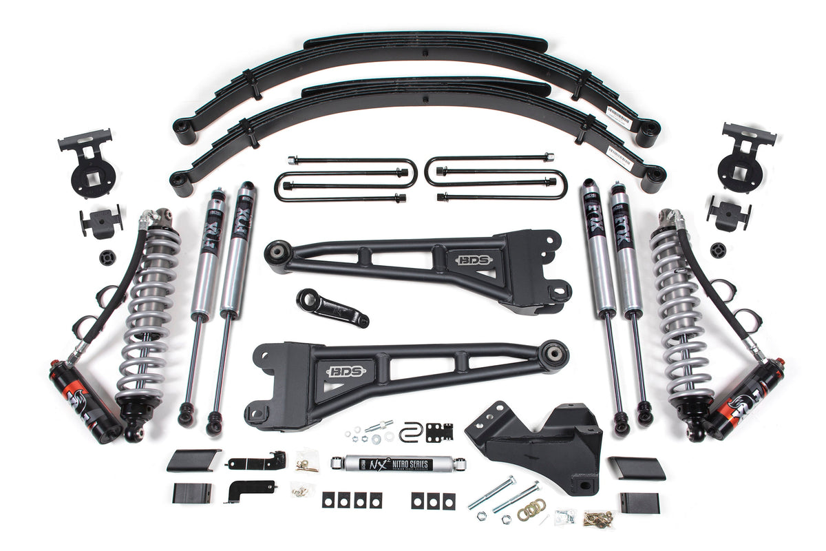 4 Inch Lift Kit w/ Radius Arm | FOX 2.5 Performance Elite Coil-Over Conversion | Ford F250/F350 Super Duty (17-19) 4WD |...