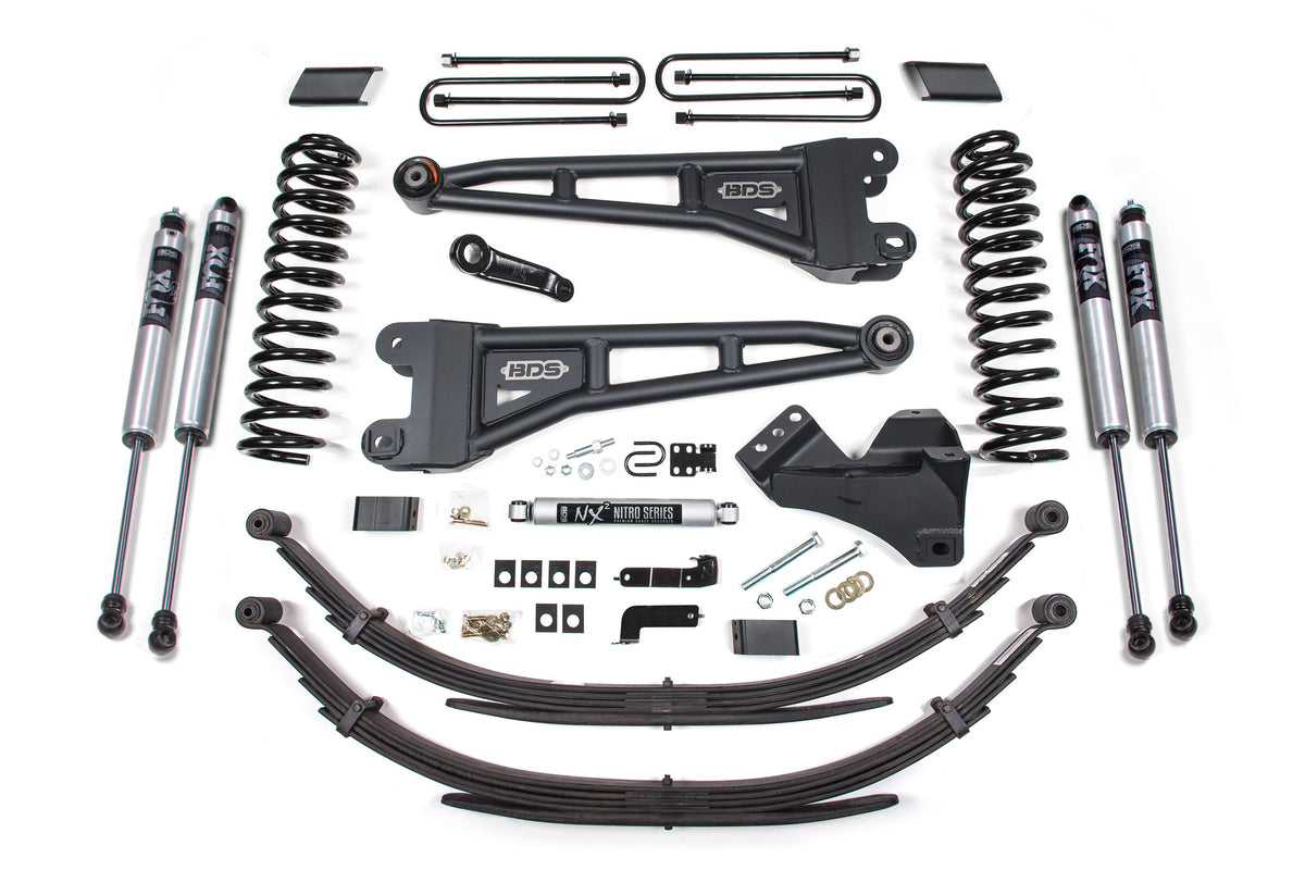 4 Inch Lift Kit w/ Radius Arm | Ford F250/F350 Super Duty (17-19) 4WD | Gas - BDS Suspension BDS1560FS