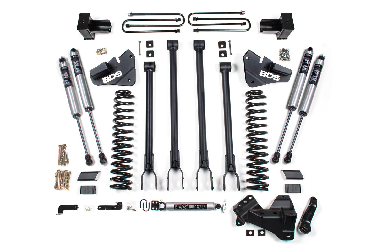 4 Inch Lift Kit w/ 4-Link | Ford F350 Super Duty DRW (17-19) 4WD | Diesel - BDS Suspension BDS1577H