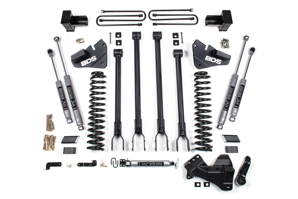 4 Inch Lift Kit w/ 4-Link | Ford F350 Super Duty DRW (17-19) 4WD | Gas - BDS Suspension BDS1578FS
