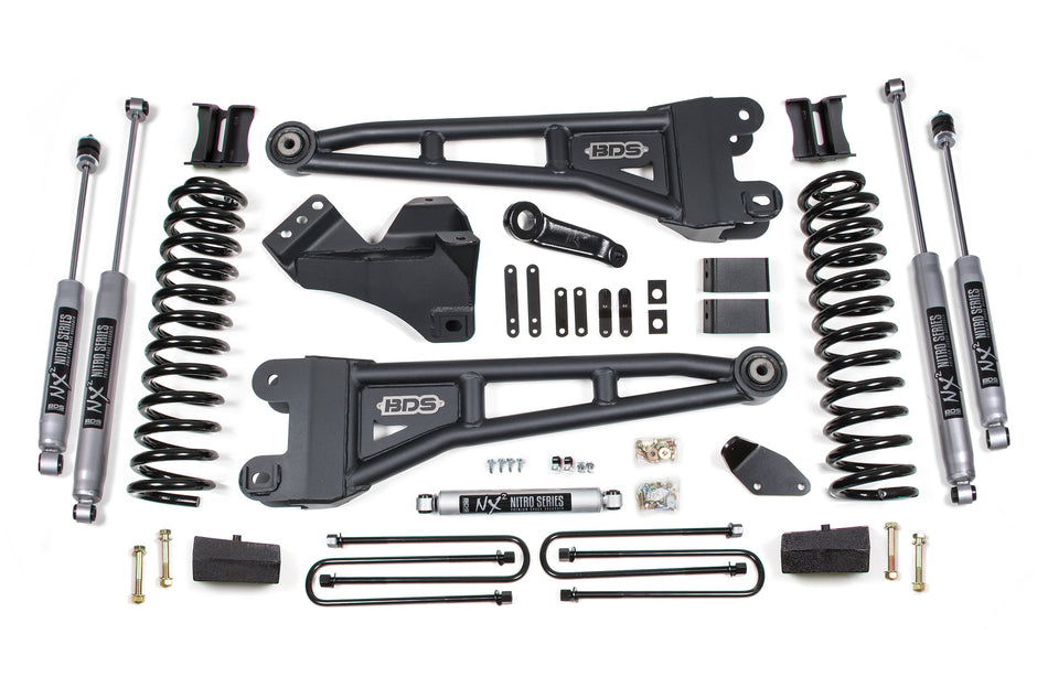 4 Inch Lift Kit w/ Radius Arm | Ford F250/F350 Super Duty (08-10) 4WD | Gas - BDS Suspension BDS1940FS