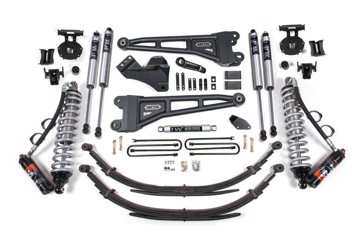 4 Inch Lift Kit w/ Radius Arm | FOX 2.5 Performance Elite Coil-Over Conversion | Ford F250/F350 Super Duty (05-07) 4WD |...