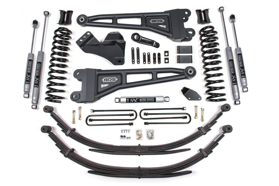 4 Inch Lift Kit w/ Radius Arm | Ford F250/F350 Super Duty (05-07) 4WD | Diesel - BDS Suspension BDS1932H