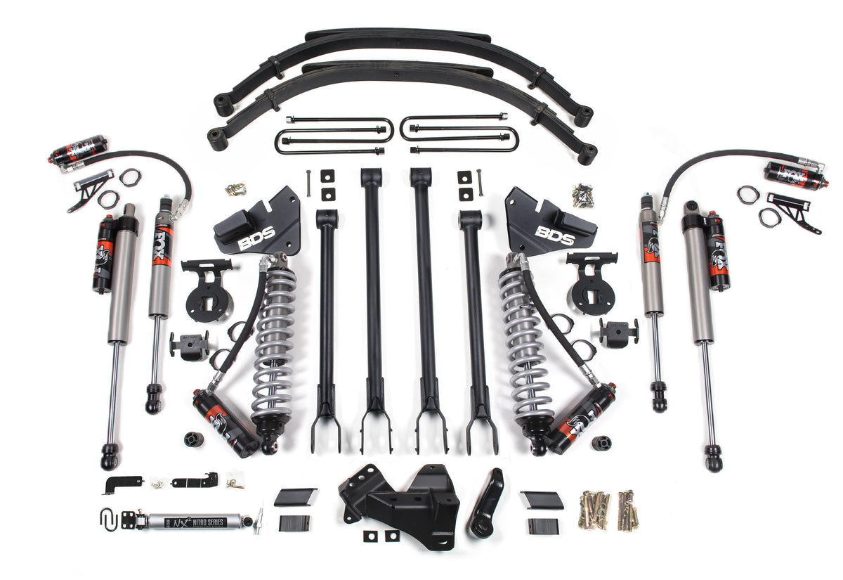 4 Inch Lift Kit w/ 4-Link | FOX 2.5 Performance Elite Coil-Over Conversion | Ford F250/F350 Super Duty (17-19) 4WD |...
