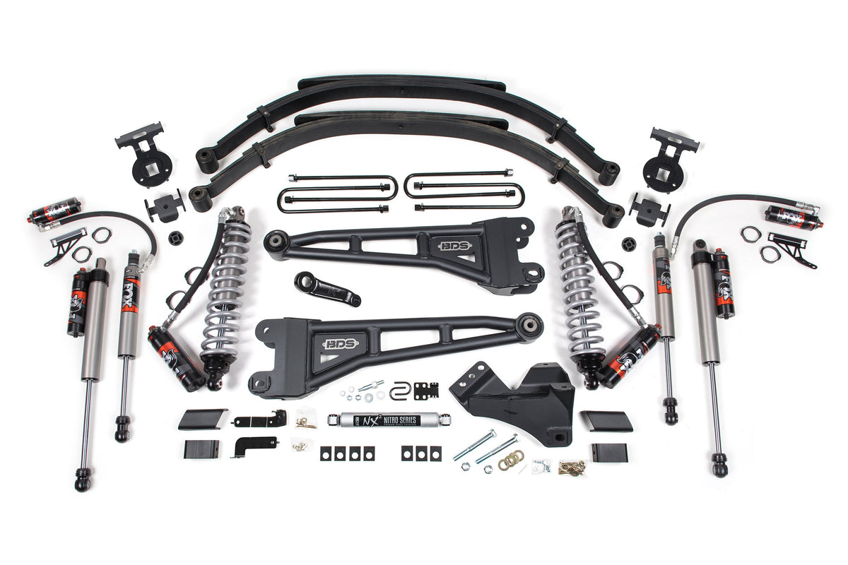 6 Inch Lift Kit w/ 4-Link | FOX 2.5 Performance Elite Coil-Over Conversion | Ford F250/F350 Super Duty (17-19) 4WD |...