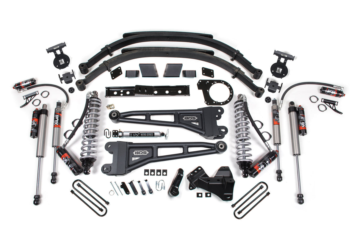7 Inch Lift Kit w/ Radius Arm FOX 2.5 Performance Elite Coil-Over Conversion Ford F250/F350 Super Duty 20-22 4WD Diesel -...