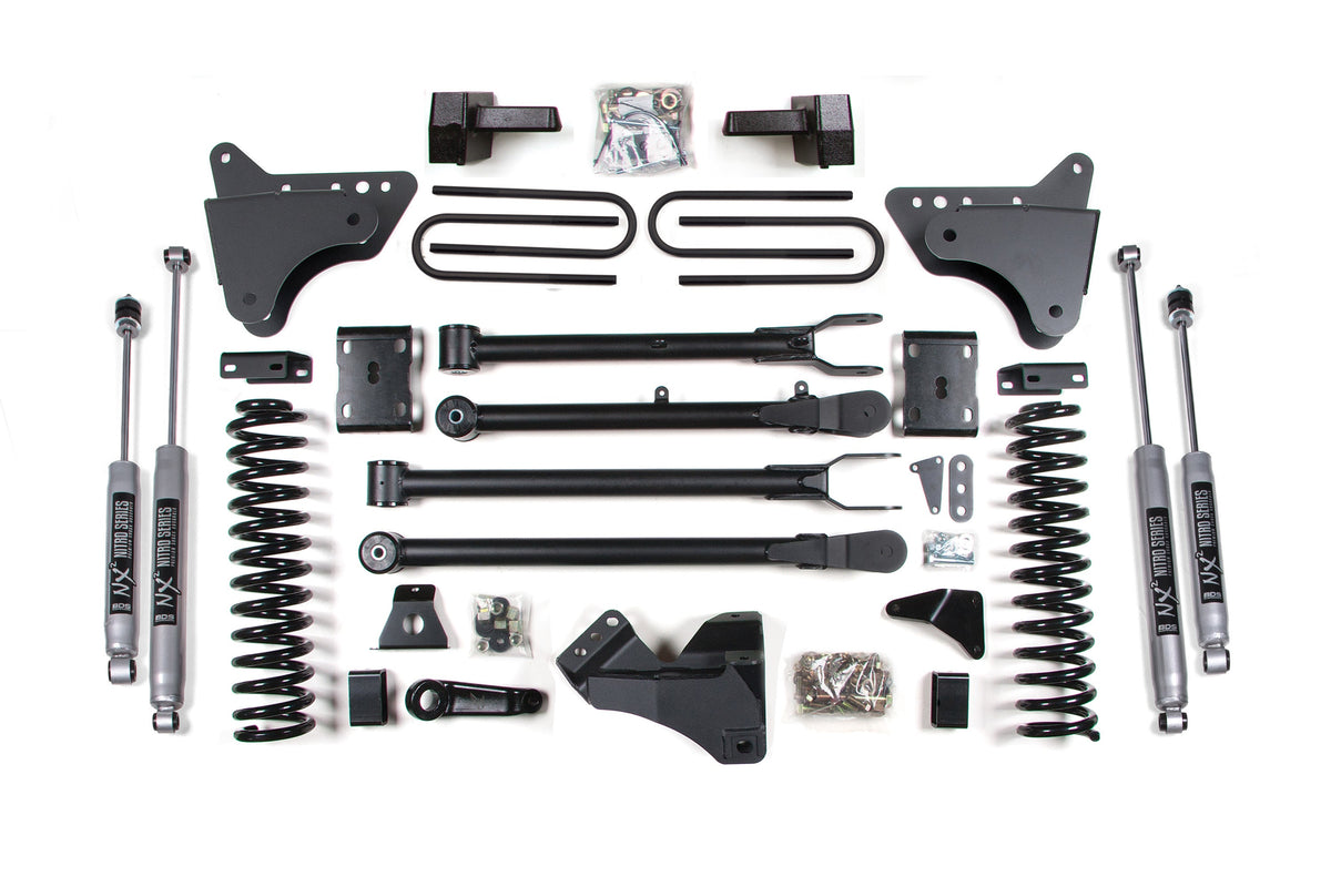 4 Inch Lift Kit w/ 4-Link | Ford F250/F350 Super Duty (11-16) 4WD | Gas - BDS Suspension BDS580FS