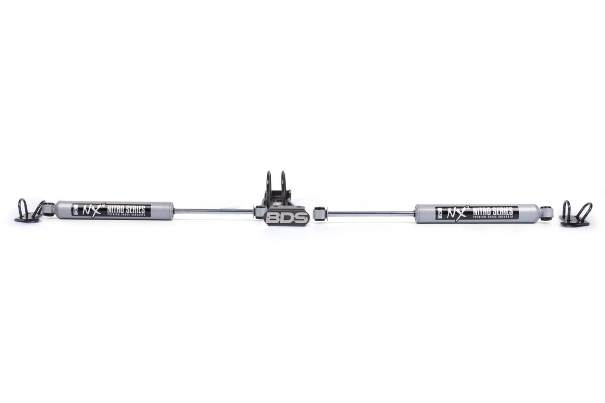 Dual Steering Stabilizer Kit w/ NX2 Shocks | Chevy/GMC Truck (73-87) and SUV (69-91) 4WD | With OE Stabilizer - BDS...