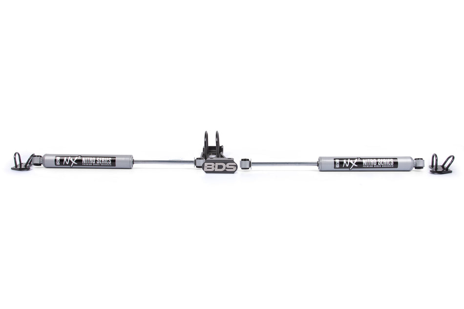 Dual Steering Stabilizer Kit w/ NX2 Shocks | Chevy/GMC Truck (73-87) and SUV (69-91) 4WD | With OE Stabilizer - BDS...