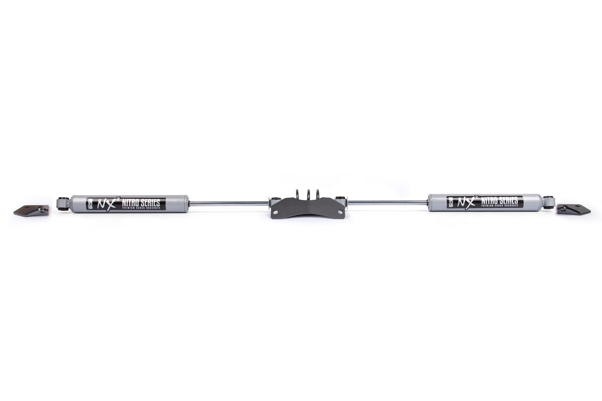 Dual Steering Stabilizer Kit w/ NX2 Shocks | Dodge Ram 1500 Mega Cab (06-08) 4WD | Y-Style Steering - BDS Suspension...
