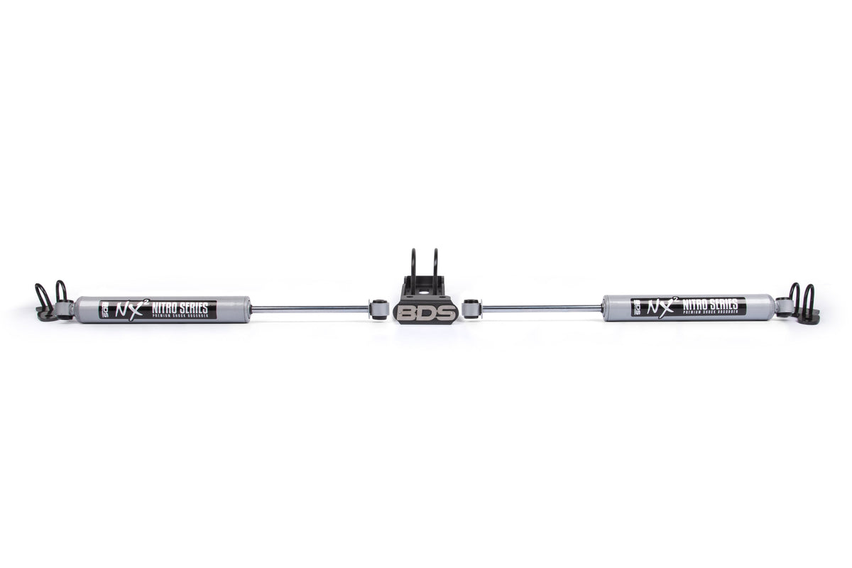 Dual Steering Stabilizer Kit W/ NX2 Shocks | Jeep Wrangler JL (18-25) and Gladiator JT (21-25) - BDS Suspension BDS2034DH
