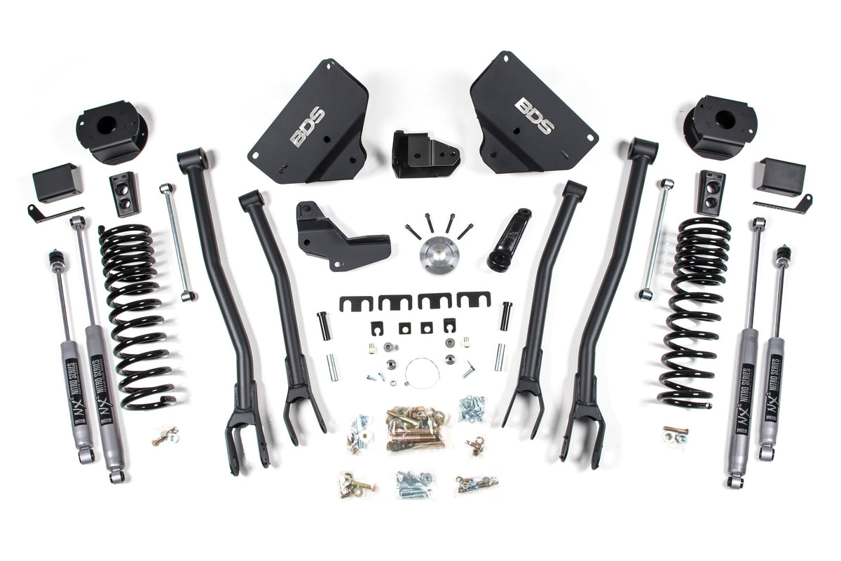 4 Inch Lift Kit w/ 4-Link | Ram 2500 w/ Rear Air Ride (14-18) 4WD | Gas - BDS Suspension BDS1634FS
