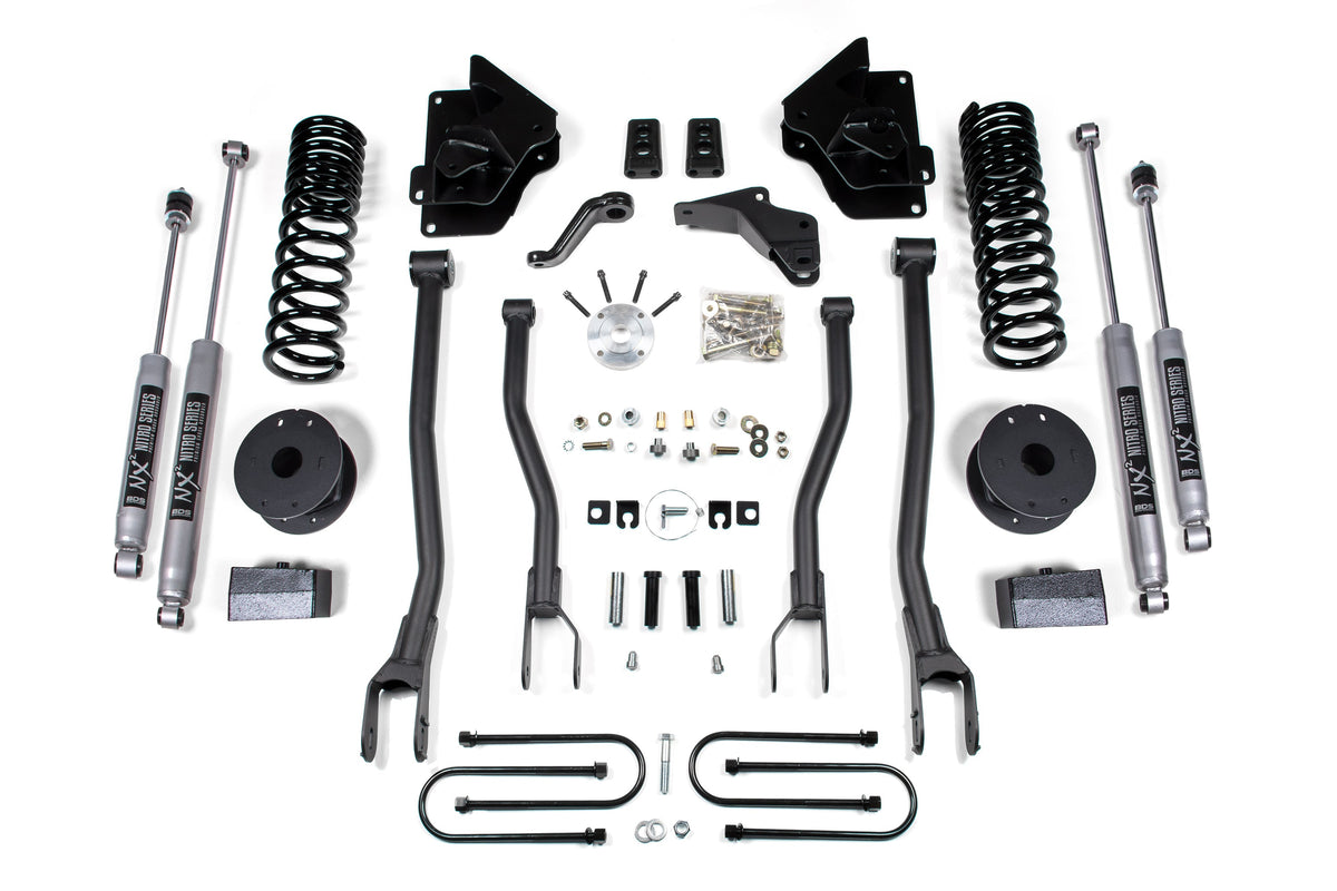 4 Inch Lift Kit w/ 4-Link | Ram 3500 w/ Rear Air Ride (13-18) 4WD | Gas - BDS Suspension BDS1646FS