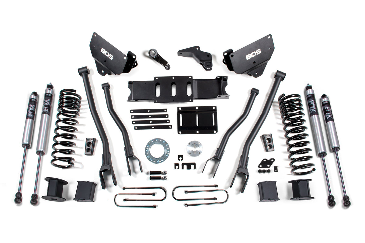 5.5 Inch Lift Kit w/ 4-Link | Ram 3500 w/ Rear Air Ride (13-18) 4WD | Gas - BDS Suspension BDS1652H