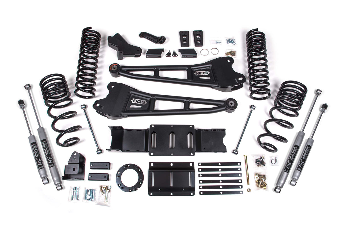 4 Inch Lift Kit w/ Radius Arm | Ram 2500 (19-26) 4WD | Gas - BDS Suspension BDS1699FPE