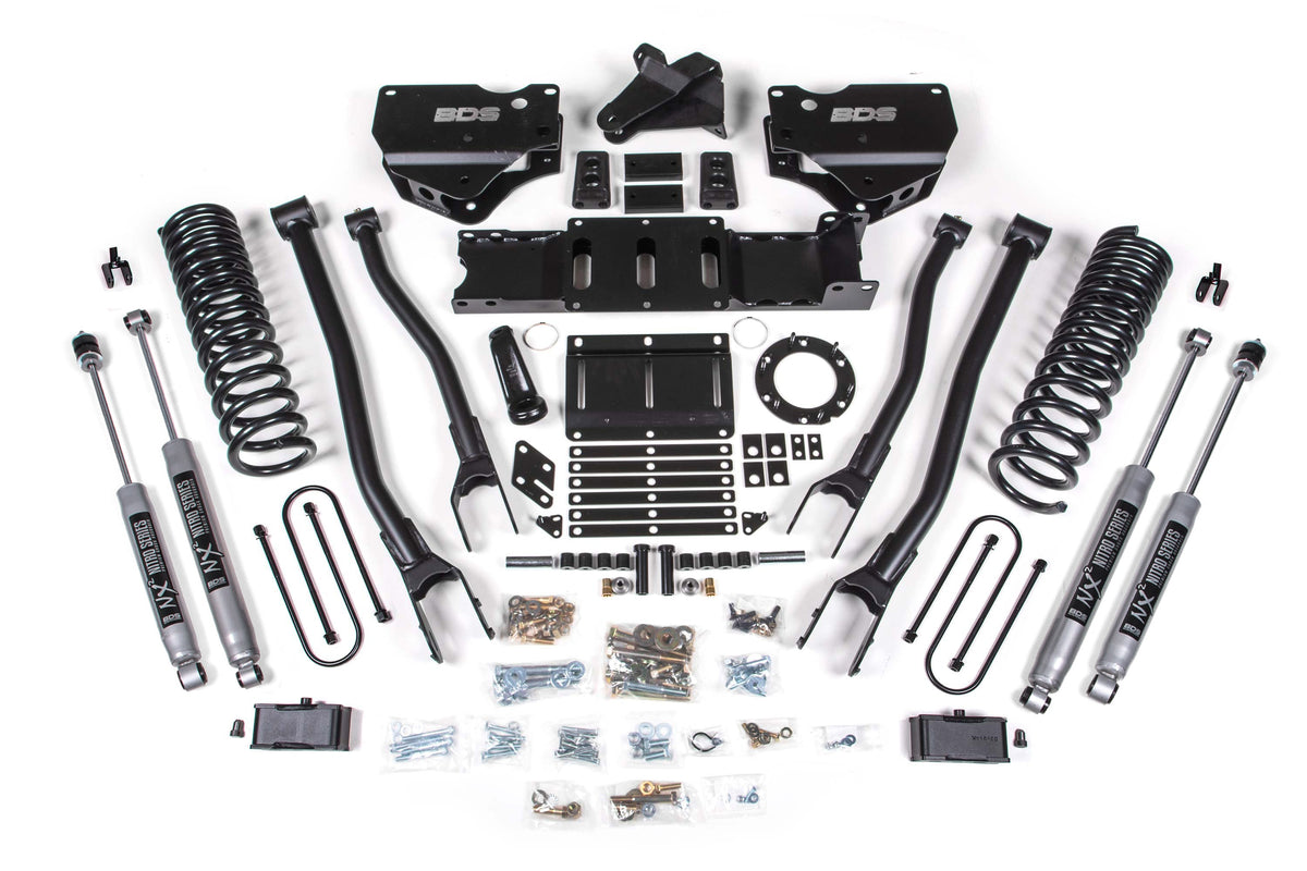 4 Inch Lift Kit w/ 4-Link | Ram 3500 (19-23) 4WD | Gas - BDS Suspension BDS1676FPE