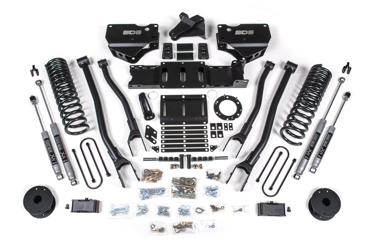 4 Inch Lift Kit w/ 4-Link | Ram 3500 w/ Rear Air Ride (19-24) 4WD | Diesel - BDS Suspension BDS1720FS