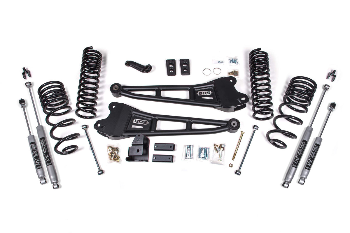 4 Inch Lift Kit w/ Radius Arm | Ram 2500 (14-18) 4WD | Gas - BDS Suspension BDS1763FPE