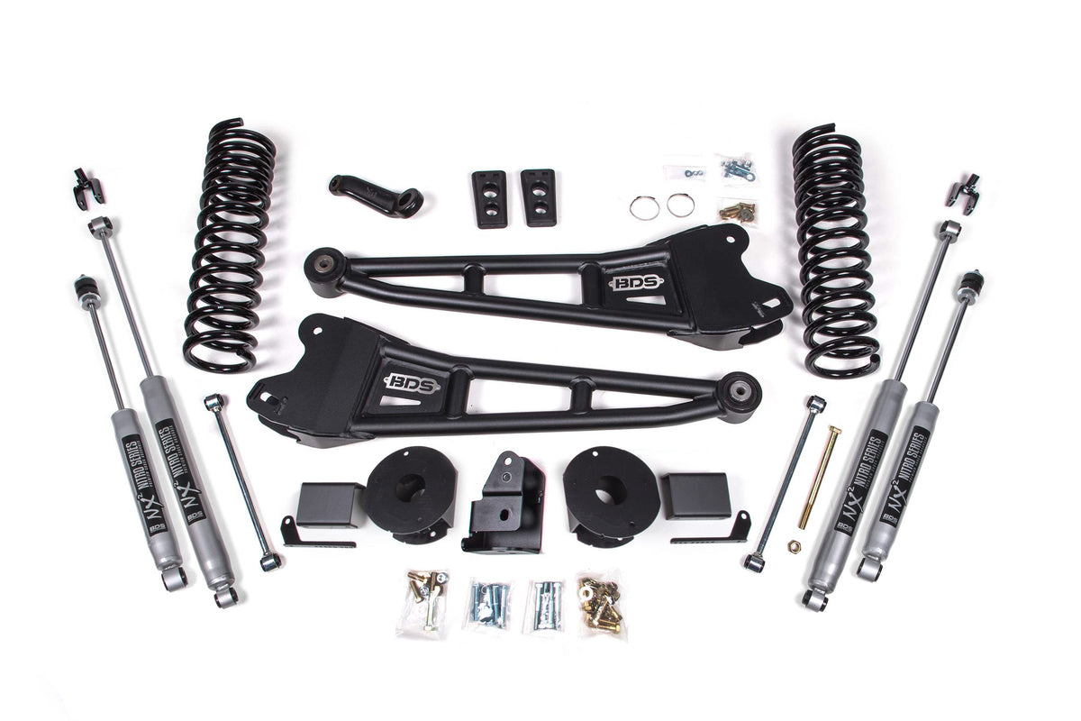 4 Inch Lift Kit w/ Radius Arm | Ram 2500 w/ Rear Air Ride (14-18) 4WD | Diesel - BDS Suspension BDS1773FS