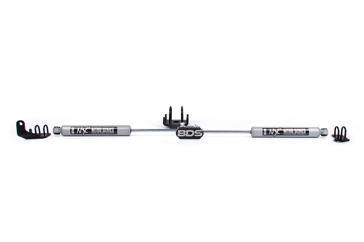 Dual Steering Stabilizer Kit w/ NX2 Shocks | Dodge Ram 1500 (94-01) and 2500/3500 Y-Style (94-08) 4WD - BDS Suspension...