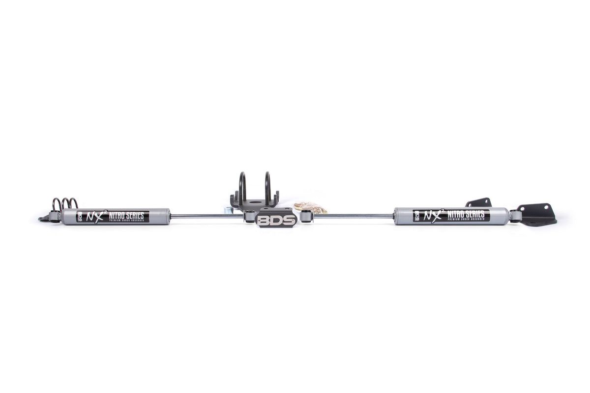 Dual Steering Stabilizer Kit w/ NX2 Shocks | Dodge Ram 2500/3500 (09-13) 4WD | T-Style Steering - BDS Suspension BDS2014DH
