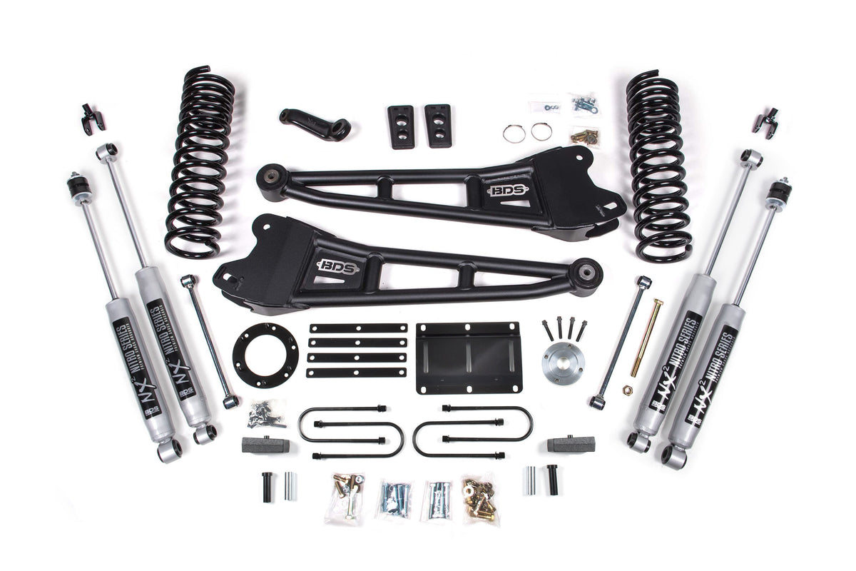 6 Inch Lift Kit w/ Radius Arm | Ram 3500 (13-18) 4WD | Diesel - BDS Suspension BDS2104FPE