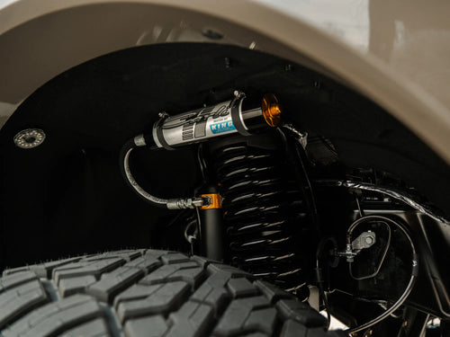 Close-up of the Carli Suspension coilover spring with King shock